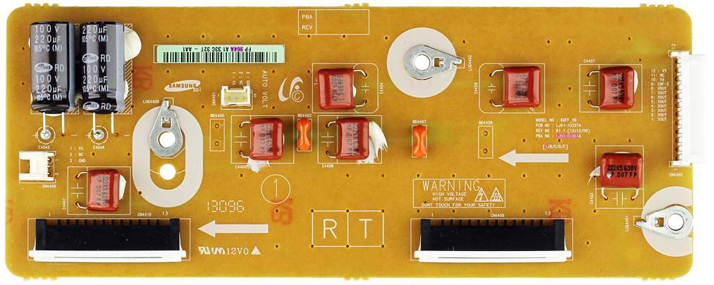 Samsung 60" PN60F5300 LJ92-01964A Plasma X-Buffer Board Unit